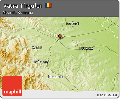 Physical 3D Map of Vatra Tîrgului