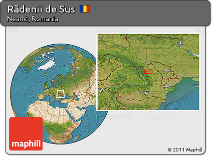 Satellite Location Map of Rădenii De Sus