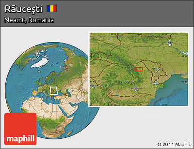 Satellite Location Map of Răuceşti