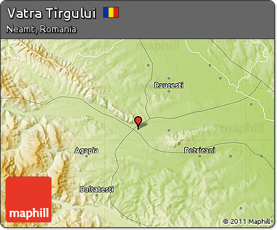 Physical Map of Vatra Tîrgului