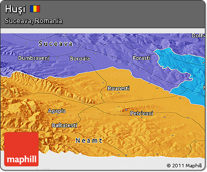 Political Panoramic Map of Huşi