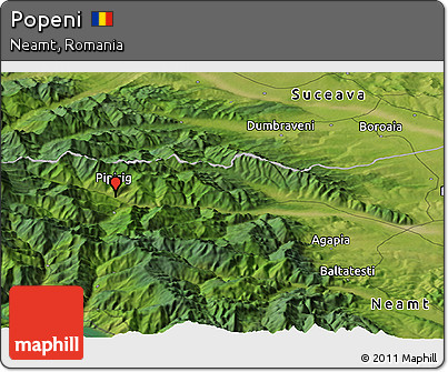 Satellite Panoramic Map of Popeni
