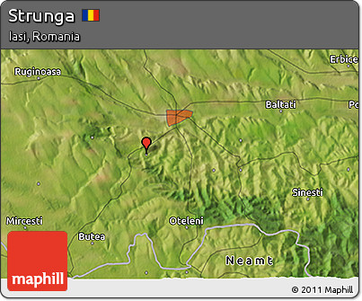 Satellite 3D Map of Strunga