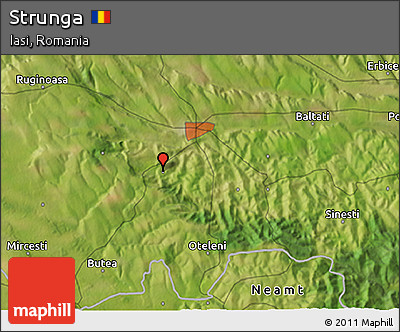 Satellite 3D Map of Strunga