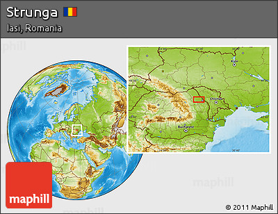 Physical Location Map of Strunga