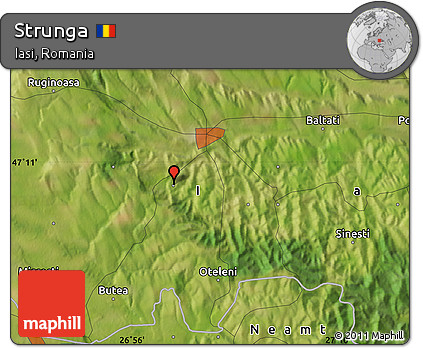 Satellite Map of Strunga