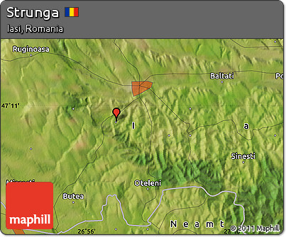 Satellite Map of Strunga