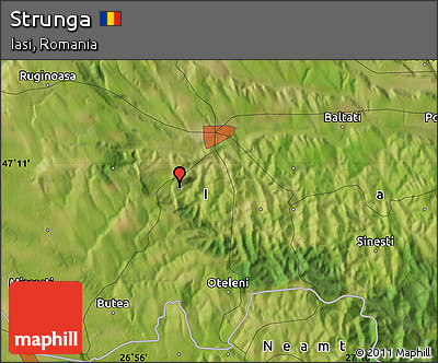 Satellite Map of Strunga