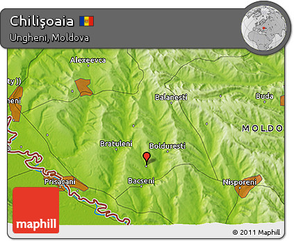Physical 3D Map of Chilişoaia