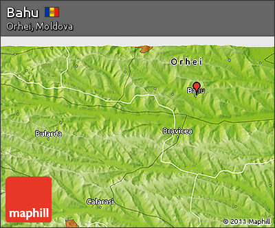 Physical 3D Map of Bahu