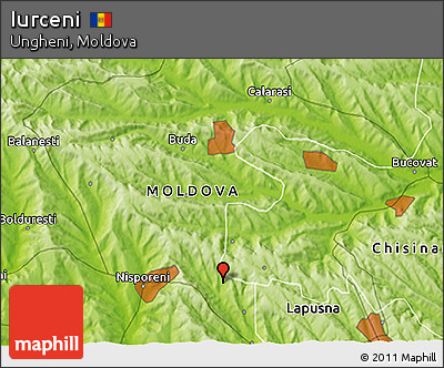 Physical 3D Map of Iurceni