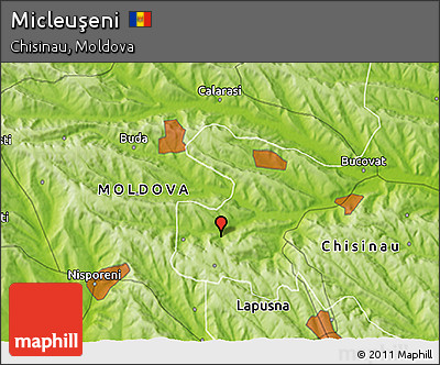 Physical 3D Map of Micleuşeni