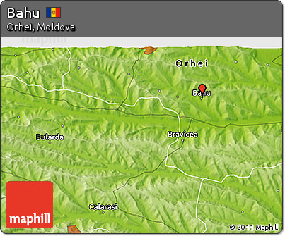 Physical 3D Map of Bahu