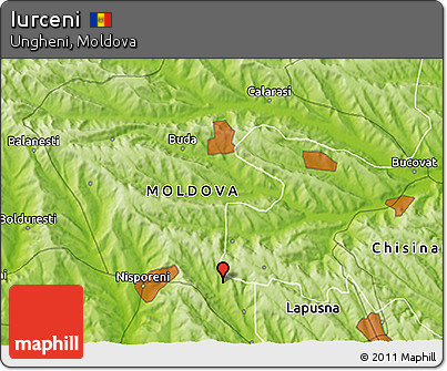Physical 3D Map of Iurceni