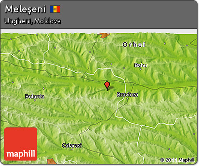 Physical 3D Map of Meleşeni