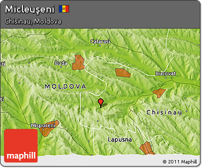 Physical 3D Map of Micleuşeni
