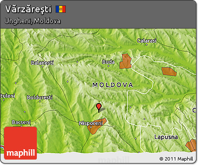 Physical 3D Map of Vărzăreşti