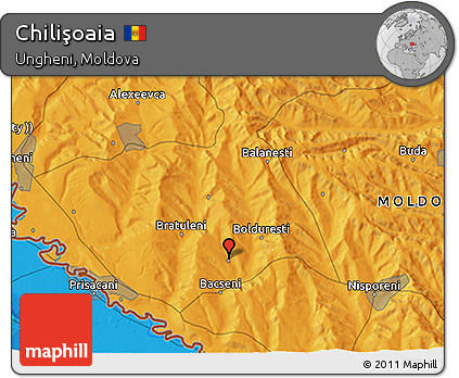 Political 3D Map of Chilişoaia