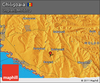 Political 3D Map of Chilişoaia
