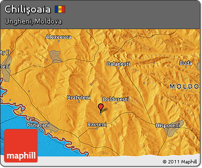 Political 3D Map of Chilişoaia
