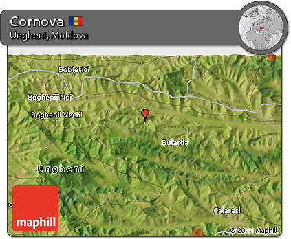 Satellite 3D Map of Cornova