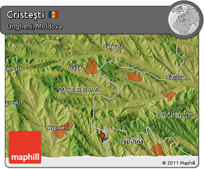Satellite 3D Map of Cristeşti