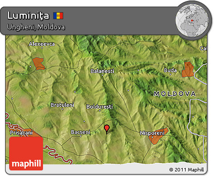 Satellite 3D Map of Luminiţa