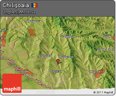 Satellite 3D Map of Chilişoaia