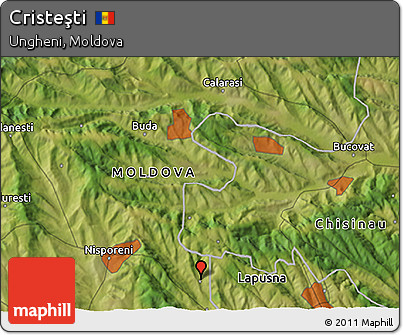 Satellite 3D Map of Cristeşti