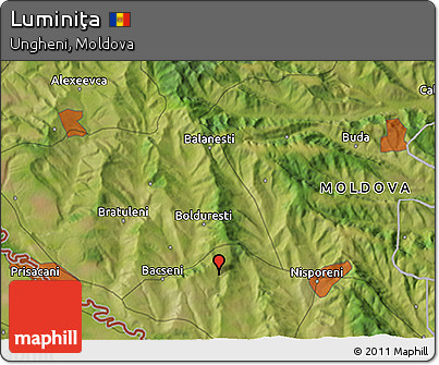 Satellite 3D Map of Luminiţa