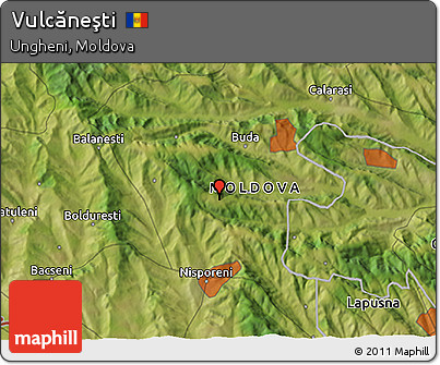 Satellite 3D Map of Vulcăneşti