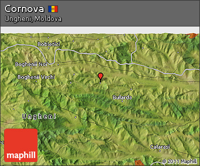 Satellite 3D Map of Cornova