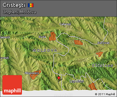 Satellite 3D Map of Cristeşti