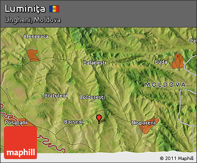 Satellite 3D Map of Luminiţa