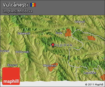 Satellite 3D Map of Vulcăneşti