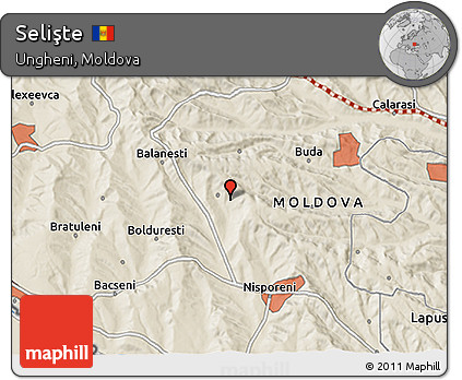 Shaded Relief 3D Map of Selişte