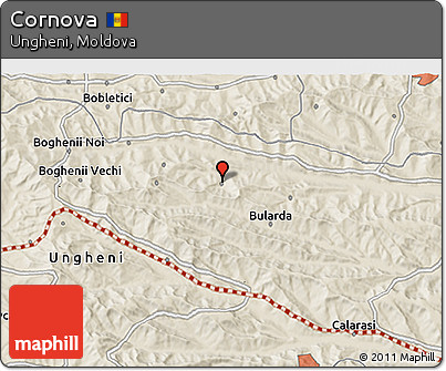 Shaded Relief 3D Map of Cornova