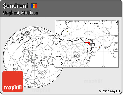 Blank Location Map of Şendreni