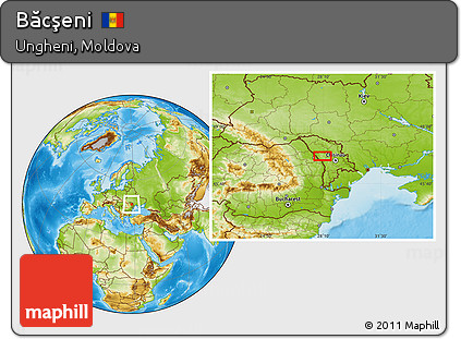 Physical Location Map of Băcşeni