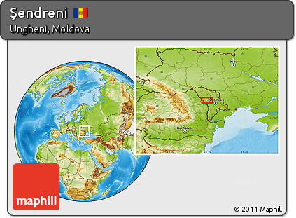 Physical Location Map of Şendreni