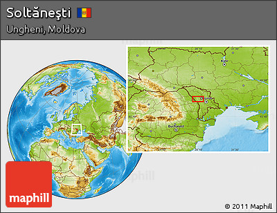 Physical Location Map of Soltăneşti