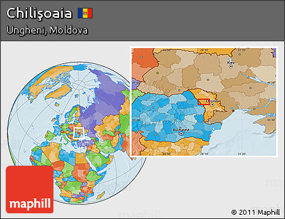 Political Location Map of Chilişoaia