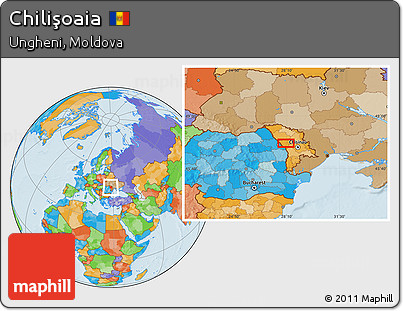 Political Location Map of Chilişoaia