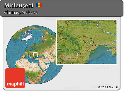 Satellite Location Map of Micleuşeni