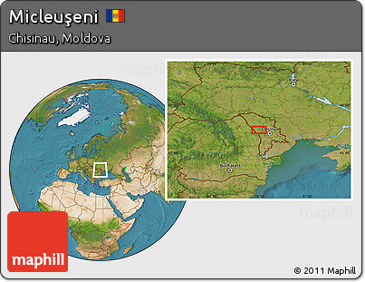 Satellite Location Map of Micleuşeni