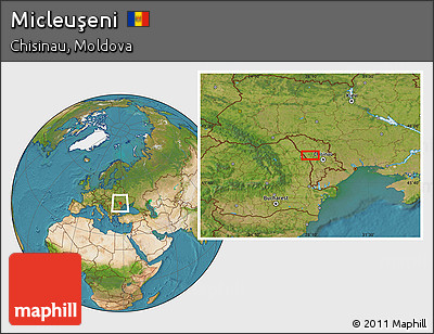 Satellite Location Map of Micleuşeni