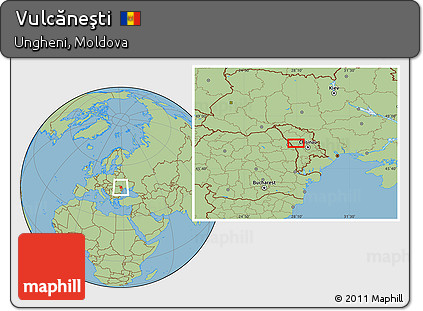 Savanna Style Location Map of Vulcăneşti
