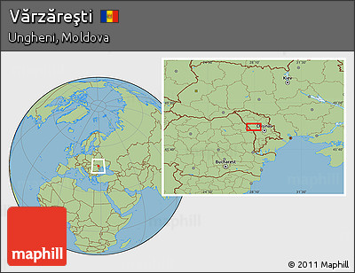 Savanna Style Location Map of Vărzăreşti