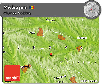 Physical Map of Micleuşeni