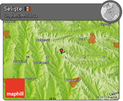Physical Map of Selişte